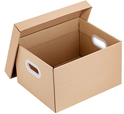 BBGS Umzugskartons 5 Stück Einzelne Wand Kartons, Stark Klein Würfelkartons Versandkarton für Lagerung, Versand & Verpackung (Size : 35 * 30 * 21cm-22L)