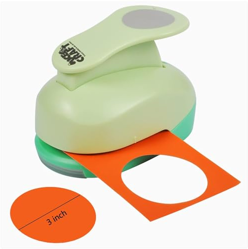 UCEC Pappersstans, 7,6 cm cirkelstans stort hålslag papper cirklar hantverk stans handgjord pappersstans för hantverk scrapbooking kort konst roliga projekt