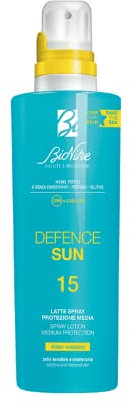 Bionike Defence Sun - Latte Spray Solare, per Pelli Sensibili e Intolleranti, Azione Protettiva e Antiossidante, Waterproof e non Appiccicoso, Lenisce e Ripara la Pelle, 200 ml