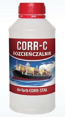 CORR-STAL Metallschutzlack, Rostschutzfarbe, Metallfarbe außen, Grundierung gegen Rost, Farbe für Metall, Rostschutzgrundierung Korrosionsschutz, Metallack, Aluminium-Zink. (0,5 Liter, Verdünnung)