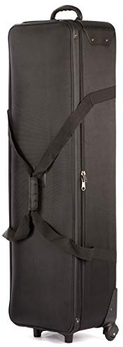 BOLLUMA Sac de Transport à roulettes rembourré pour Appareil Photo - Portable - pour trépied, Flash stroboscopique, Accessoires de Photographie vidéo, Noir, 129.54 × 37.85× 29.97 cm
