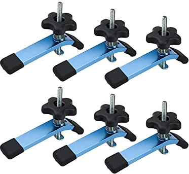 POWERTEC 71168-P3 Abrazaderas de sujeción en T, 5-1/2 pulgadas de largo x 1-1/8 pulgadas de ancho, paquete de 6