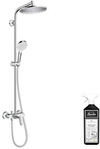 Colonne de douche méecanique HANSGROHE Crometta S 240 chromée + nettoyant Briochin