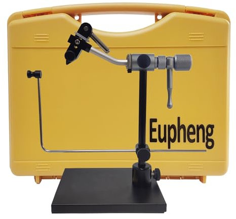 Eupheng Madison True Drehschraubstock mit zwei Kugellagern im Inneren, glatter Fliegenbinden-Schraubstock mit 360-Grad-Rotation, einfache Anpassung des Rotationswiderstands, 26 bis 4/0 Hakengrößen