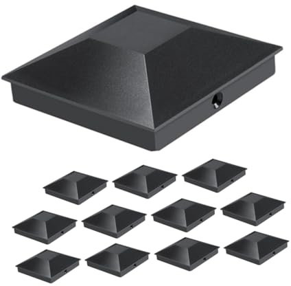 SEWOART 12pièces Capuchons De Poteau Plastique Étanches Pour Clôture Couvre-poteaux Avec Vis Pour Lampadaires Et Protection Durable Pp Pour Extérieur