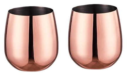 Supercap - Copas de vino de acero inoxidable | Copas de vino para exteriores sin tallo | Vasos de vino tinto irrompibles de 18 onzas para el hogar (pink, 2pcs)
