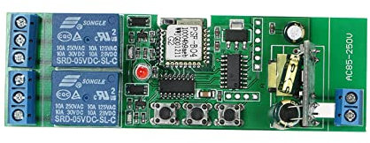 EWeLink Smart Wifi Commutateur Universel Module 2CH AC85-250V Sans Fil Interrupteur Minuterie Téléphone APP Télécommande Compatible avec Alexa Accueil Contrôle Vocal pour
