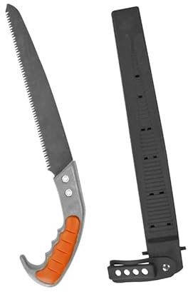 Wintem Seghetto Potatura Pieghevole con Lama Acciaio 30cm, Manico Antiscivolo e Fodero – Attrezzo da Giardinaggio per Rami fino a 12cm