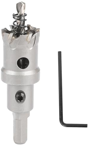 SUQIN Seghe a Tazza in Carburo 25mm,TCT Punta in Carburo Pesante,Fresa a Tazza Con Tungsteno Per Acciaio inossidabile, Metallo, Ferro,Lega, Rame, Legno