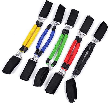 Anneome Bandas De Resistencia Tobillo y Ejercicios, Látex Natural Rojo, Ajustables y Cómodas, Entrenamiento De Agilidad y Fuerza, Set para Fitness Casa y Gimnasio