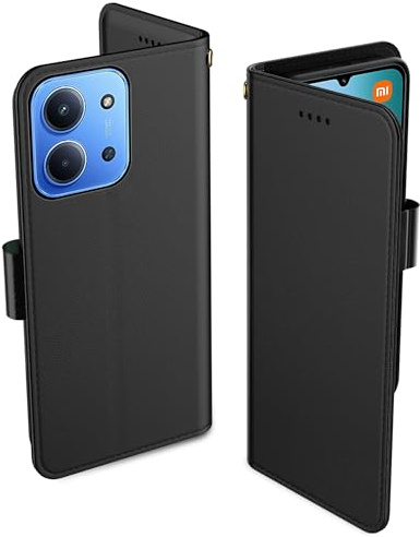 Aiziki Funda para Xiaomi Redmi 15C 4G/5G/Xiaomi Poco C85, Funda Protectora De Cuero De PU De Primera Calidad [Bolsa De Billetera] [Cierre Magnético] - Negro