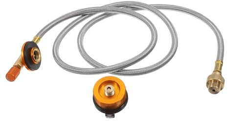 Toyvian Adaptador De Recarga De Gas Propano con Manguera Extensible y Conector para Camping Compatible con Estufas Parrillas y Hornillos Portátiles Diseño Robusto y Fácil De Usar para