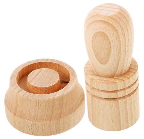 VICASKY 2 Sets Wooden Newspaper Flower Pot Maker Gardening DIY Tool for Paper Plant Pot Making Nursery Supplies for Outdoor Garden Succulent