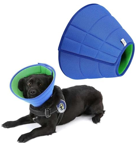 Halskrause Hund Weich, 23-27cm Atmungsaktive Hunde Halskrause, Bequem leckschutz Hund, Hunde Halskrause Leckschutz, Einstellbarer Schutzkragen, Leicht Schutzmaßnahmen schutzkragen für kleine Rassen