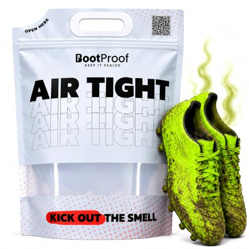 BootProof Smell Proof Boot Bag Odour Eliminating Storage for Football Boots & Rugby Boots – Leakproof, Durable, Easy Clean, Ideal for Sports Gear (1)