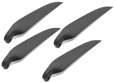 LGvzOCset 4PCS HY Electric Model Glider Folding Paddle 7-11inch Black Folding Propeller Compatible With RC Airplane Parts And DIY Aircraft Models(2 pairs 7X3)
