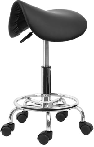 L6NqIAG Tabouret Roulant Tabouret Roulant hydraulique for Salon de Coiffure, Chaise Massage, Tatouage, Visage, Spa, Bureau