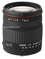 Sigma 18-200mm F3,5-6,3 DC Objektiv (62mm Filtergewinde) für Minolta / Sony