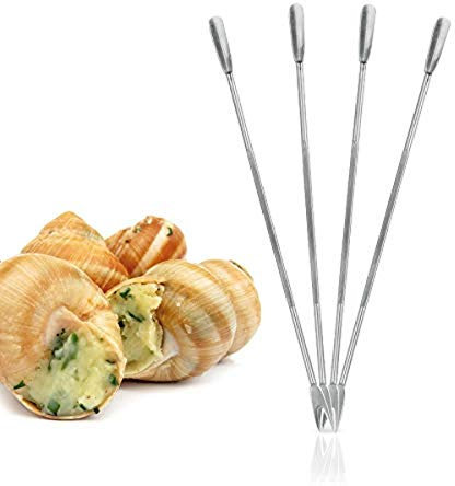 Metaltex Lot de 4 fourchettes à Homard en Acier Inoxydable Argenté 18 cm