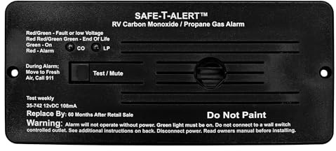 Safe T Alert - Dual LP/CO Alarm - Flush Mount Black - 35-742-BL