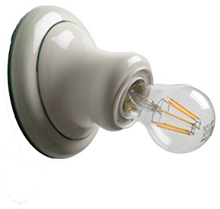 VANNI LAMPADARI - Applique da Parete Interno Petunia - Lampada da Parete in Ceramica Decorata a Mano - Applique Camera da Letto - Bagno - Cucina – Soggiorno, Verde