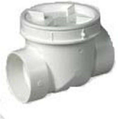 Oatey 43900 Backwater Valve for DWV Pipe, White, 3 Inch