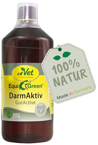 cdVet naturprodukter EquiGreen tarmaktiv häst 1 liter – stöd för tarmtillståndet – matsmältningsproblem – tarmflora – immunförsvar – värdefulla mjölksyror antioxidanter + enzymer + vitaminer –