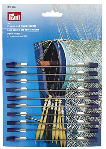 Prym 081285 Klöppel- und Maschenhalter 13 cm pflaumenblau, 10 Stück, Violett