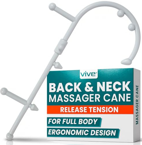 Vive Canne de massage pour soulager la douleur et les muscles – Outils de massage portables pour cou et épaules – Aide au relâchement myofascial