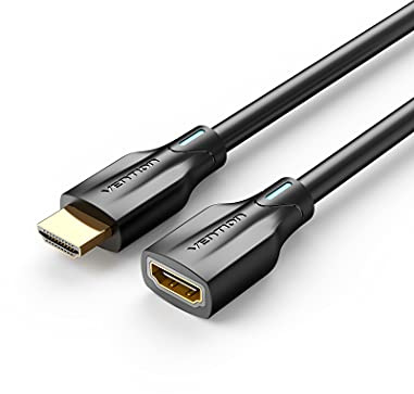 VENTION HDMI 2.1 Verlängerungkabel 1,5m 4K/120Hz 8K/60Hz Stecker auf Buchse HDMI Verlängerung Kompatibel mit TV, Laptop, Tablet, HDTV, Projektor