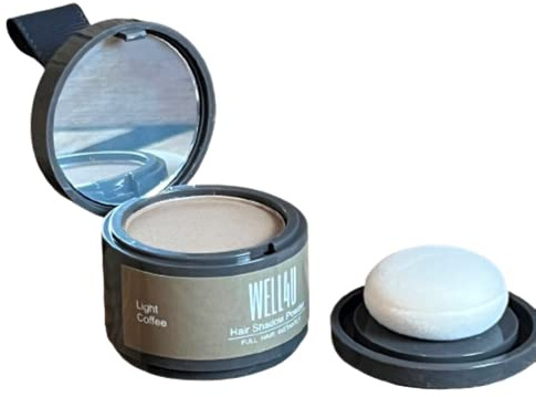 WELL4U - Haar Ansatz Puder - Make-up für Ihre Kopfhaut in 13 Farben - wasserfestes Ansatzpuder für Frau und Mann - gezielter als Kaschierspray, Kaschierstift oder div. Concealer - Hair Line Powder