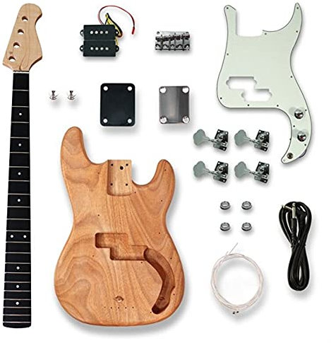 Gitarrenbausatz PB. Bassgitarre-Kit Mit Ahorn-Bass-Gitarren-Hals 21 Bünde Elektrische Bass-Gitarre Unfertiges Projekt DIY. Gitarrenteile Unfertiger DIY Gitarrenkörper