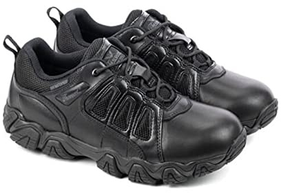 Thorogood Crosstrex Waterproof Safety Toe Work Shoes for Men - Lightweight Polishable Leather and Mesh with Comfort Insole and Slip-Resistant Outsole; ASTM Rated, Black - 10.5-D