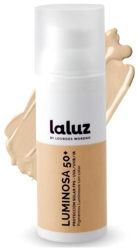 Lourdes Moreno - Protector Solar Facial 50 Con Color | 50 ml | Crema Solar Facial 50 con para Todo Tipo de Pieles | Protector Solar Con Antimanchas y Antiedad | Hidratante Con Color