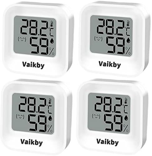 Indoor Humidity Meter Hygrometer 4Pack, Room Thermometer for Accurate Room Temperature Monitor, Digital Hygrometer with Indoor Thermometer for Home, Baby Nursery, and Humidity Sensor Enhanced Comfort