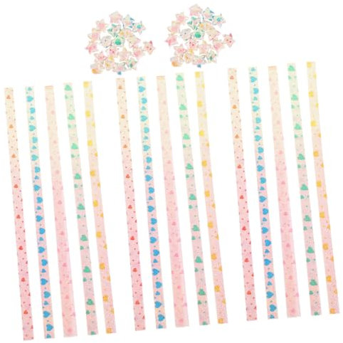 NUOBESTY 400stücke Origami Sterne Papierstreifen Bunte Papierstreifen Für Bastelprojekte Glückssterne Faltpapier Für Dekoration Und Moderater Papierdicke Einfache Handhabung