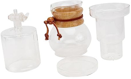 PRETYZOOM 1 Satz Cold Brew Kaffeemaschine Kaffee Wasserkocher Eistropftropferglas kaffeepadmaschine Wasserkessel Kaffeetasse Eiskaffee-Tropfkanne Kaffeekanne mit Filter Multifunktion hölzern