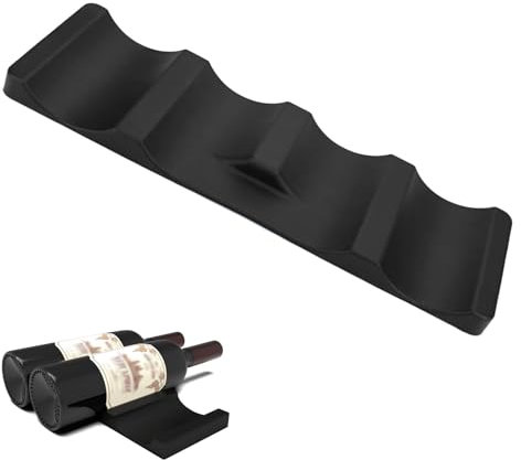 Mikiuly Portabottiglie per Vino in Stile Europeo,Portabottiglie Frigo,Porta Bottiglie di Vino,Portabottiglie Vino Frigorifero, per Cucina, Porta Bottiglie da Frigo, Frigorifero, Ristorante, Bar（Nero）