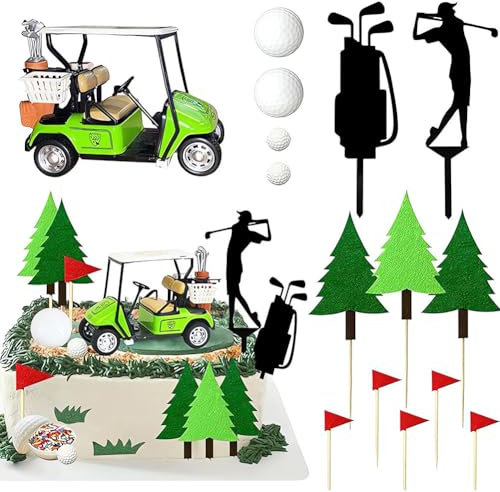 YIKISVUJ Golf Cake Decoration Heading for the Green Cake Topper Golf Themed Cake Decorations Golf Party Supplies Golf Party Favors Golf Birthday Decoration