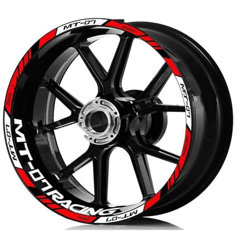 Moto Llantas Para MT-07 Para MT 07 Para Mt07 Adhesivo Reflectante Rueda Motocicleta Adhesivo Llanta Cinta Adhesiva Rayas Accesorios Prueba Agua Moto Scooter Pegatinas