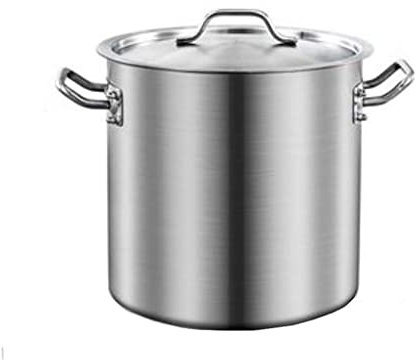 Stockpots, Stainless Steel Stock Pot with Lid, Commercial Grade Soup Pot Cooking Pot, Mirror Polished Induction Pot, Silver, 28 * 28cm(17L)