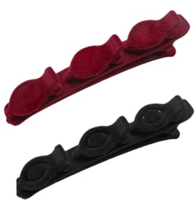 Lot de 2 pinces à cheveux tressées double couche latérale pour femme et fille