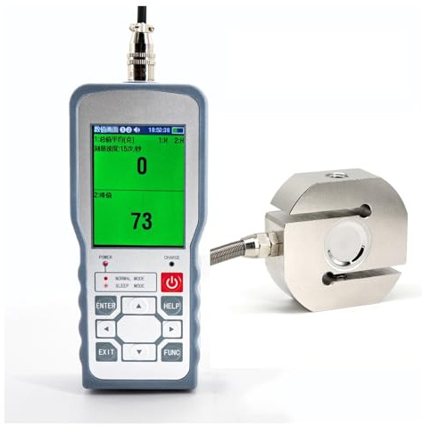 CUDTAPI Dinamometro Digitale con sensore cella di carico, dinamometro Push-Pull for Pressione Peso di Prova, modalità co/Traccia ± 0,05% FS(300KG Force Gauge)