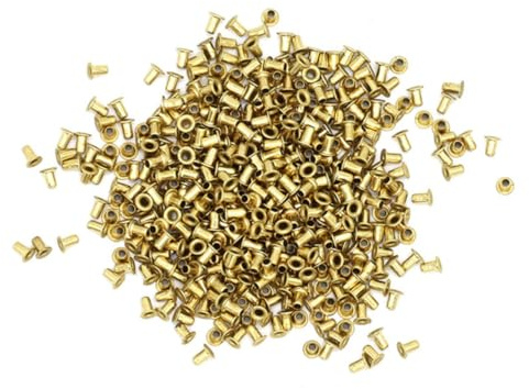 DEARMAMY 1000 Pcs Brass Hive Frame Eyelets for Beekeeping Tools Rust-Resistant Copper Nest Threading Supports Fine Craft Small Eyelets for Brood Box Wire Embedding Beekeeper Supplies in