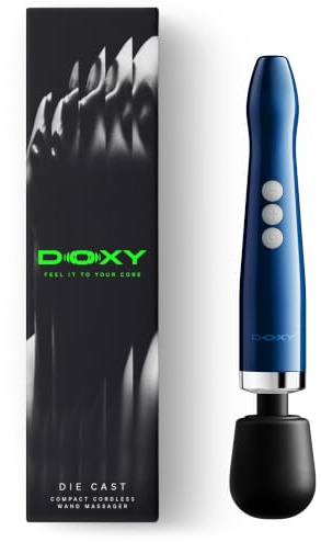 DOXY Massage Wand Vibrator for Women - The Doxy Die Cast Vibrating Wand Sex Toys Women Love, Our Compact Cordless Wand Massager, Deep Rumble Vibrations, USB-C Rechargeable Showerproof Vibrator (IPX4)