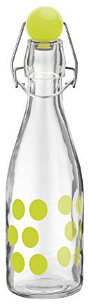 ZAK Designs DOT Bottiglia Vetro Verde, Vetro, Verde, 250 ml