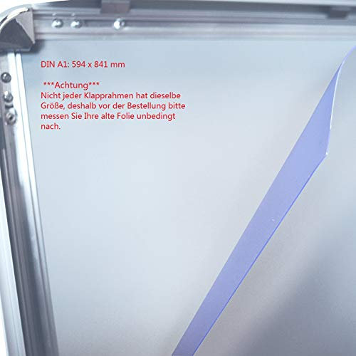 2 unidades DIN A1 (59,4 x 84,1 cm) lámina de repuesto para marco de póster DIN A1 (59,4 x 84,1 cm). Comprueba antes de realizar el pedido