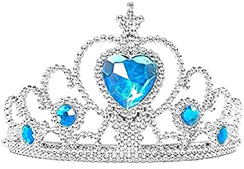 Corona pietre fuxia accessori bambina travestimento carnevale halloween cerchietto festa principessa tiara diadema capelli regalo natale compleanno look elegante frozen Elsa