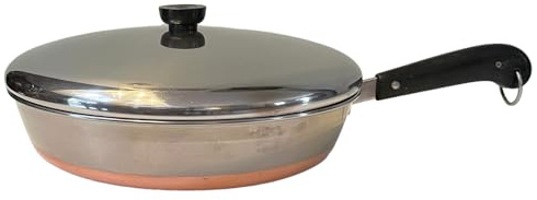12 Revere Ware Copper Clad Frying Pan with Lid