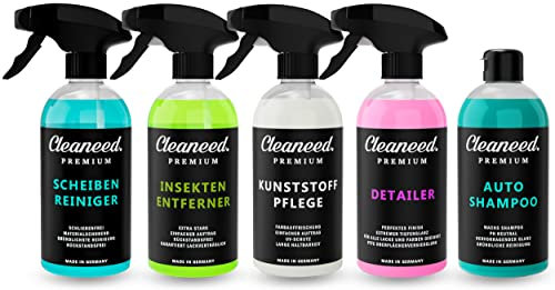 Cleaneed Premium Starterset – Ideales Einsteiger Autopflege Set – Alles für die Reinigung und Pflege deines Autos - Auto Waschset, Auto Putz Set, Autoreinigung